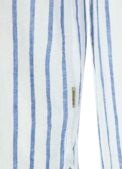 рубашка мужская coton linen shirt  от бренда woolrich вид слева