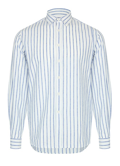 рубашка мужская coton linen shirt  по цене 16640 руб вид справа