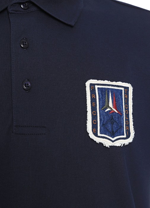 рубашка-поло мужская  универсального стиля с лицевой стороны