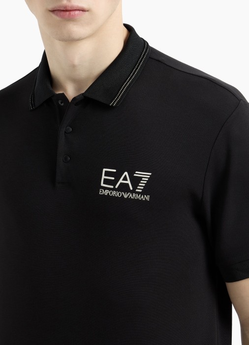 рубашка поло мужская  от бренда ea7 emporio armani вид слева