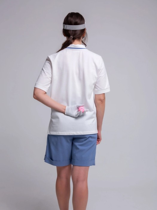 рубашка-поло женская  от бренда thistle вид слева