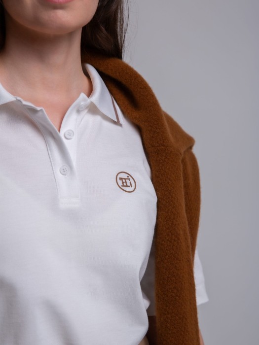 рубашка-поло женская  из хлопка спереди