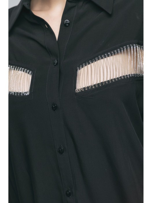 рубашка женская  gaelle из франции вид сбоку