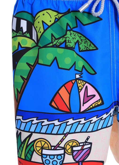 шорты для плавания мужские gustavia placed print  от бренда mc2 saint barth вид слева