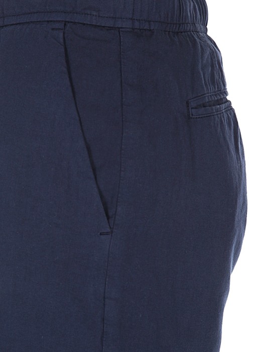 шорты мужские linen  shorts  из хлопка спереди