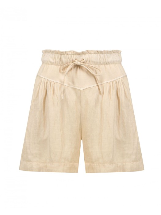 шорты женские combined linen shorts  D83585 фотография