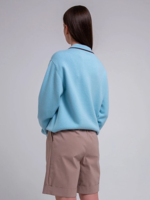 свитер-поло женский  от бренда thistle вид слева