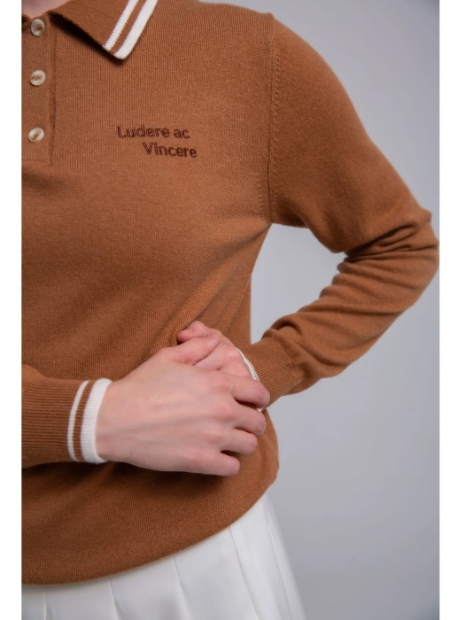 свитер-поло женский  от бренда thistle вид слева