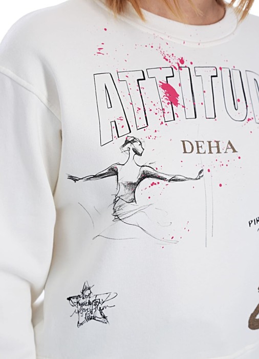 свитшот женский  из хлопка спереди