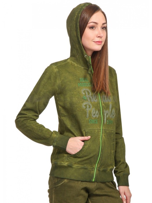 толстовка женская хлопковая woman jacket fi campagnolo с начесом по цене 4480 руб вид справа