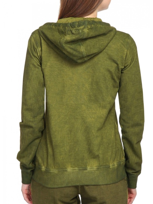толстовка женская хлопковая woman jacket fi campagnolo с начесом из италии вид сбоку