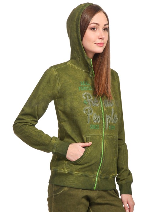 толстовка женская хлопковая woman jacket fi  с начесом по цене 4480 руб вид справа