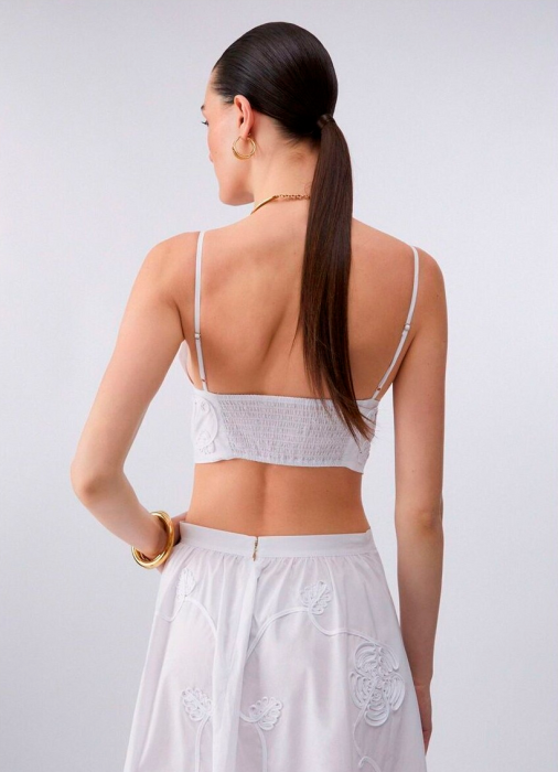 топ-бралетт с вышивкой  из италии вид сбоку