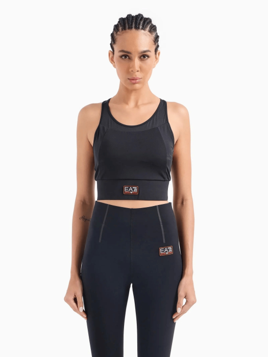 топ спортивный женский dynamic athlete  от бренда ea7 emporio armani вид слева