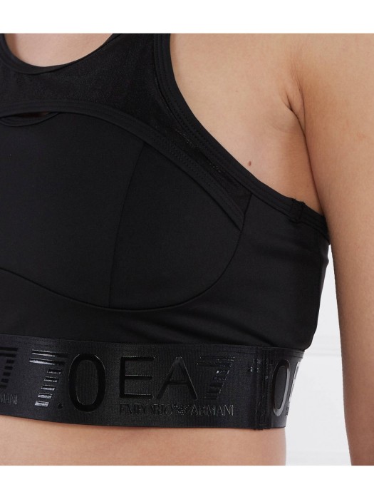 топ спортивный женский sport bra ea7 от бренда ea7 emporio armani вид слева
