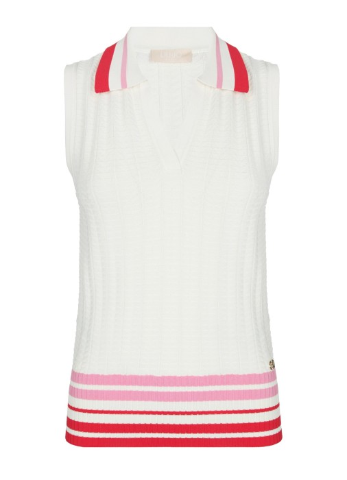 топ женский ecs maglia chiusa  от бренда liu jo вид слева