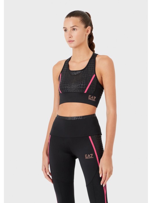 топ женский sport bra ea7 из италии вид сбоку