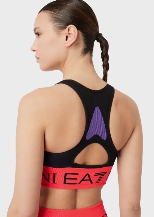 топ женский  sport bra  от бренда ea7 emporio armani вид слева