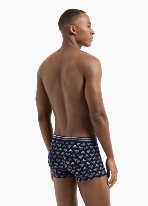 трусы-боксеры мужские mens knit trunk emporio armani из италии вид сбоку