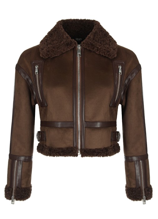 укороченная куртка женская giubbotto ecopellic  CF4390E0911 фотография