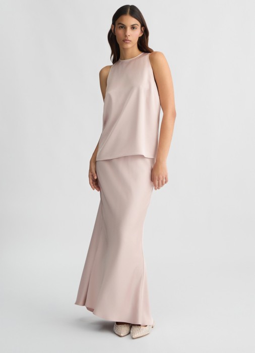 юбка женская gonna sbieco  из полиэстера спереди