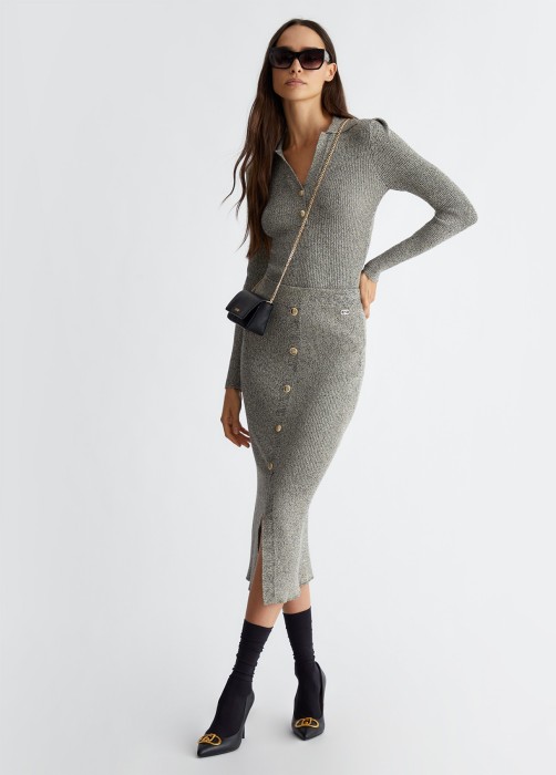 юбка женская миди с люрексом  от бренда liu jo вид слева