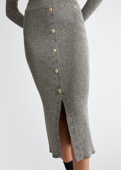 юбка женская миди с люрексом  по цене 19832 руб вид справа