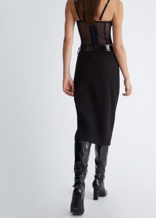 юбка женская midi  из италии вид сбоку