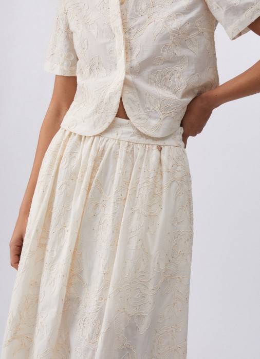 юбка женская  из хлопка спереди