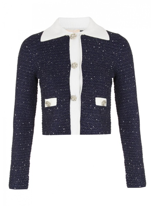жакет женский giacca maglia texture  MA4132MA55N фотография