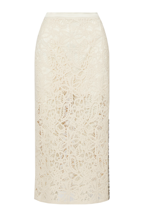 женская миди-юбка с макраме  WA6361J7871 фотография