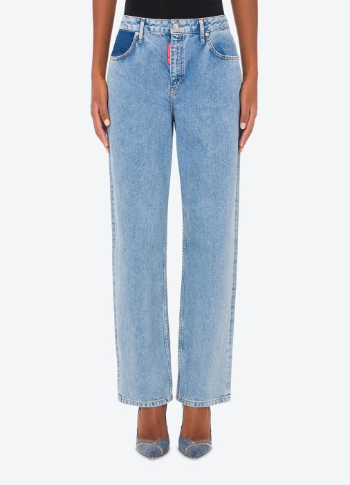 женские джинсы boyfriend  jeans от бренда mo5ch1no jeans вид слева