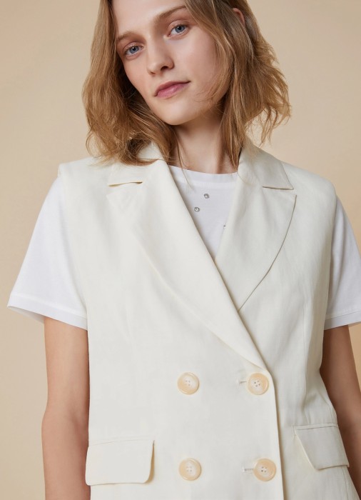 жилет женский cris penny black из италии вид сбоку