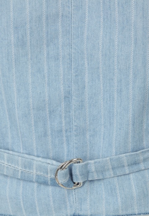 жилет женский gilet denim stripe  из италии вид сбоку