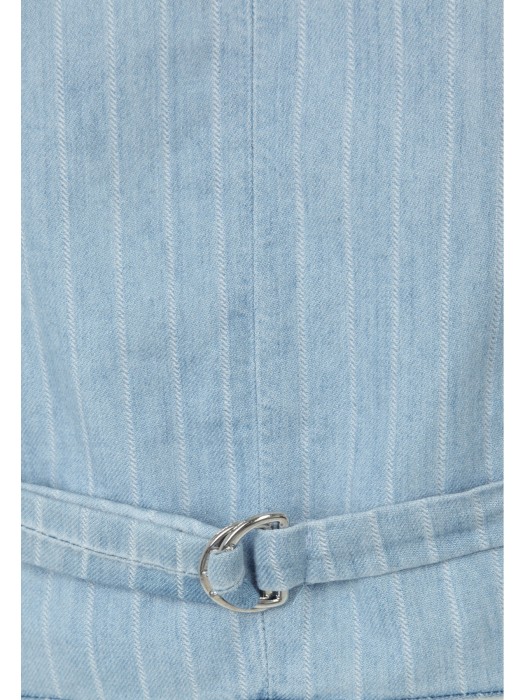 жилет женский gilet denim stripe  из италии вид сбоку
