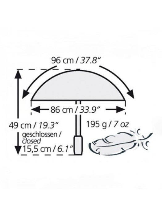 зонт trek dainty automatic  от бренда euroschirm вид слева