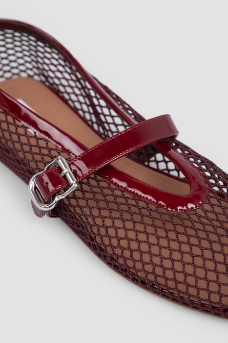 балетки  из льна спереди