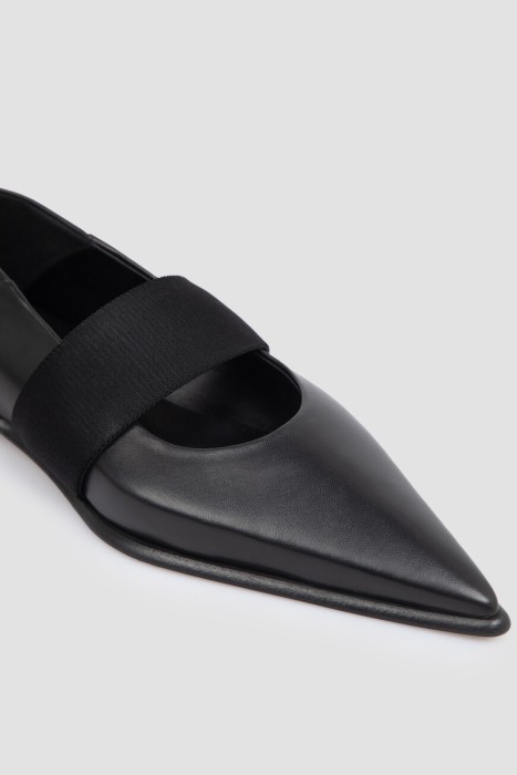 балетки  из кожи спереди