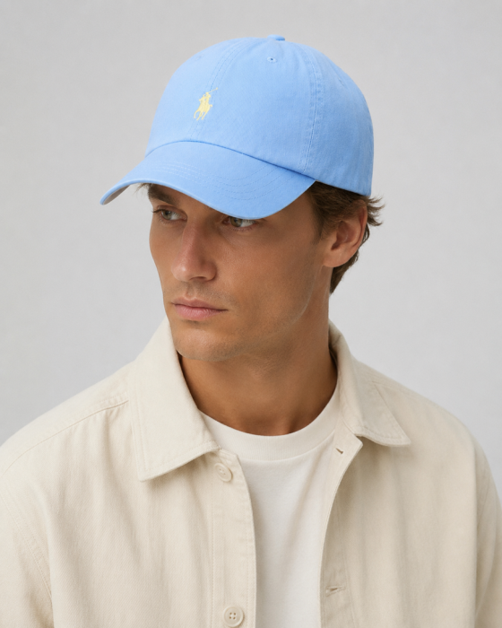 бейсболка  от бренда ralph lauren вид слева