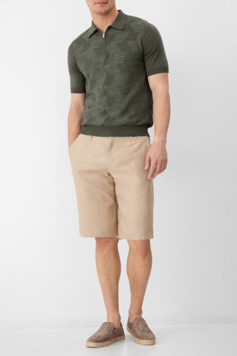 бермуды  из льна спереди