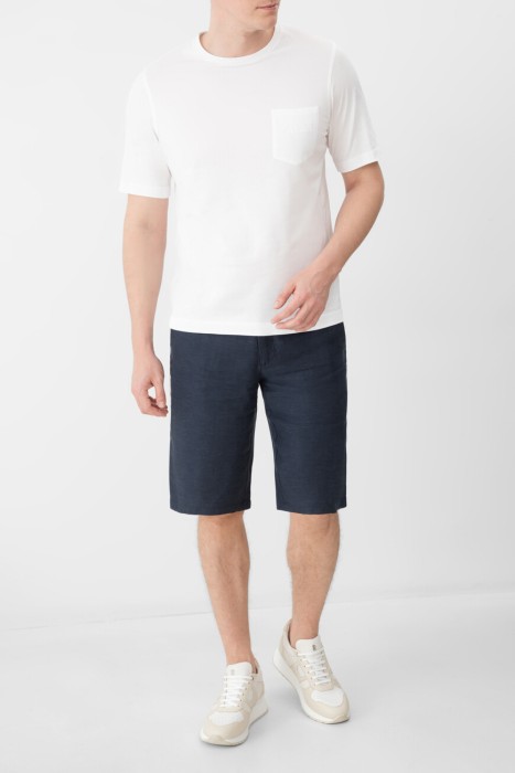 бермуды  из льна спереди