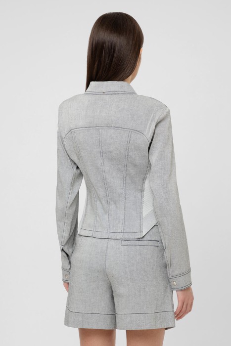 блейзер  с эластичными вставками из италии вид сбоку