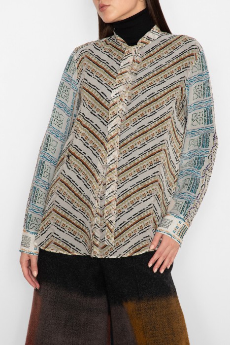 блуза  цветной 941B03A6970 0859 фотография