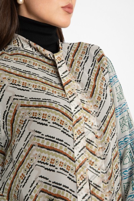 блуза  цветной из франции вид сбоку