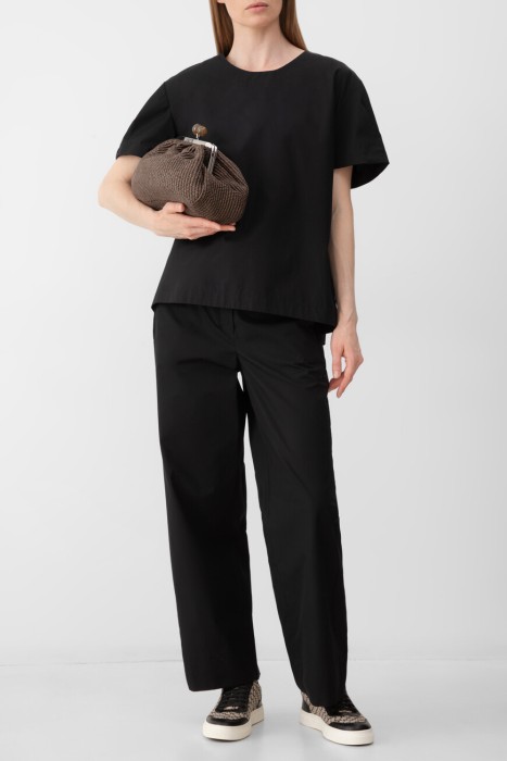 блуза maxmara из хлопка спереди