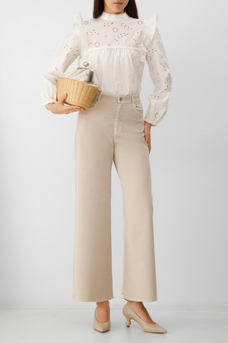 блуза-топ  из хлопка спереди