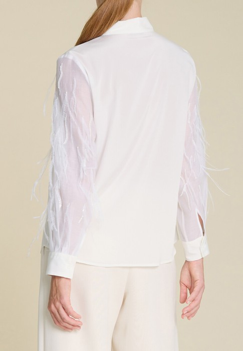 блуза  от бренда peserico aurea вид слева