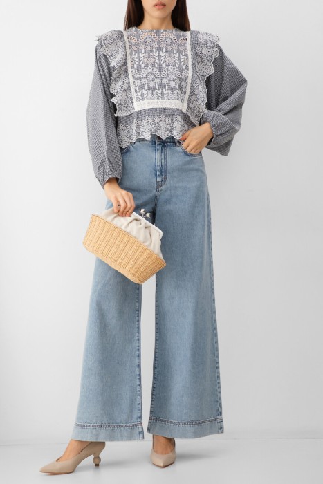 блуза  из полиэстера спереди