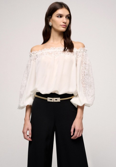 блуза  от бренда luisa spagnoli вид слева