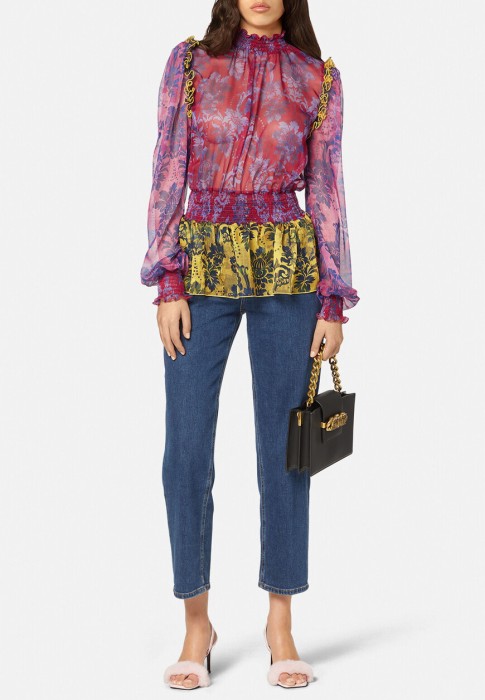 блуза  от бренда versace jeans couture вид слева